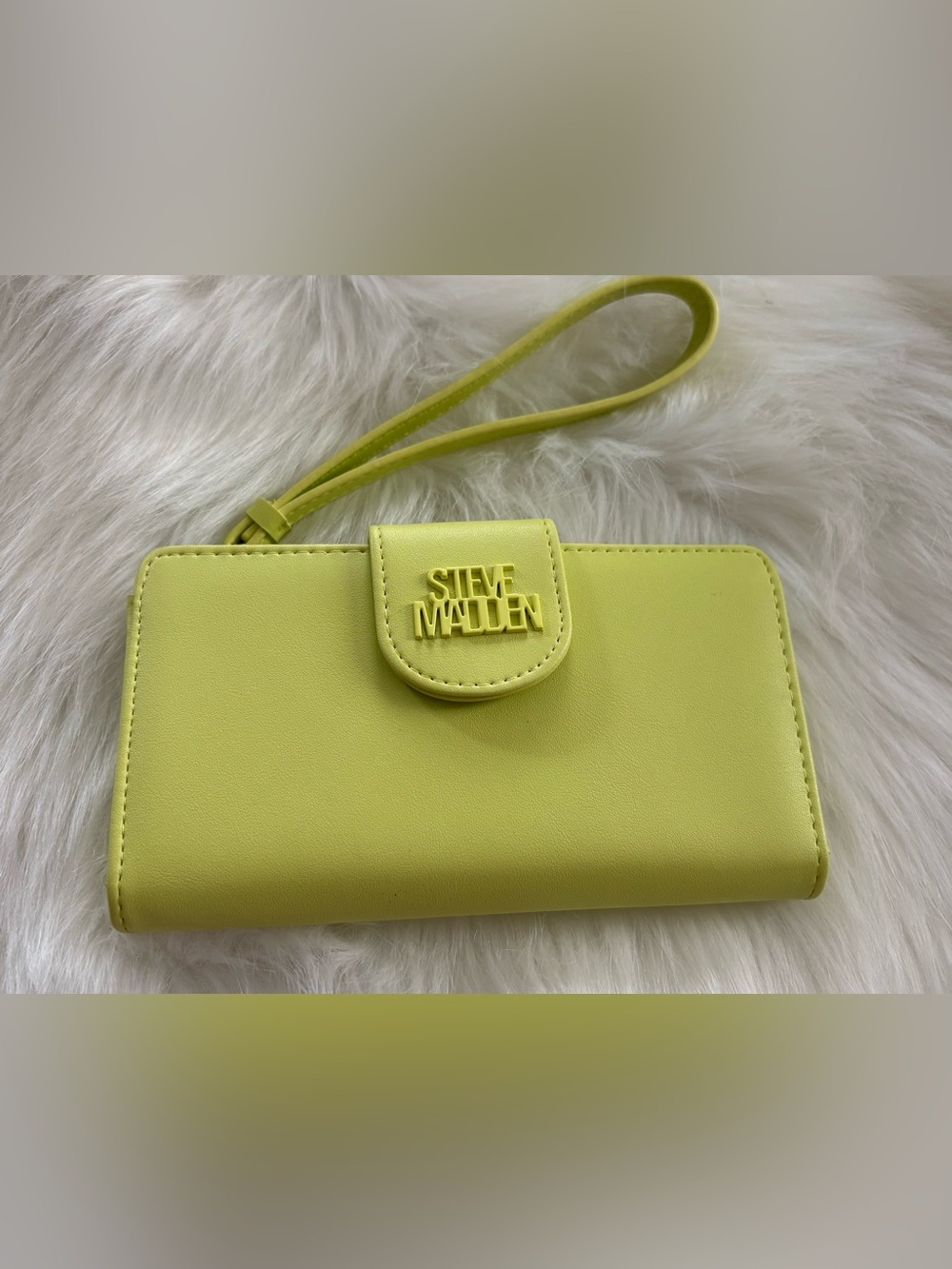 Steve Madden Neon Lime Wristlet Clutch
